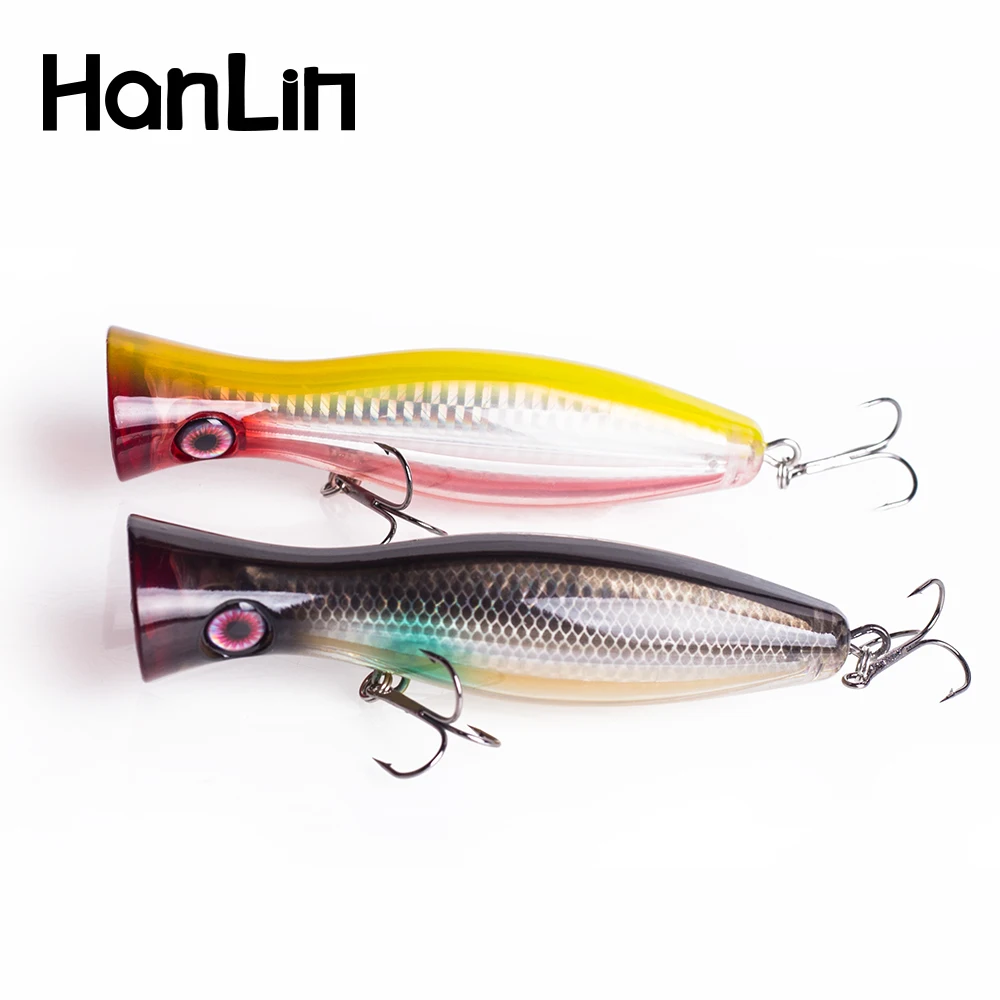 

Hanlin 120mm/40g Topwater Popper Fishing Lure Walk The Dog Artificial Wobblers Floating Hard Bait Bass Pike Tackle