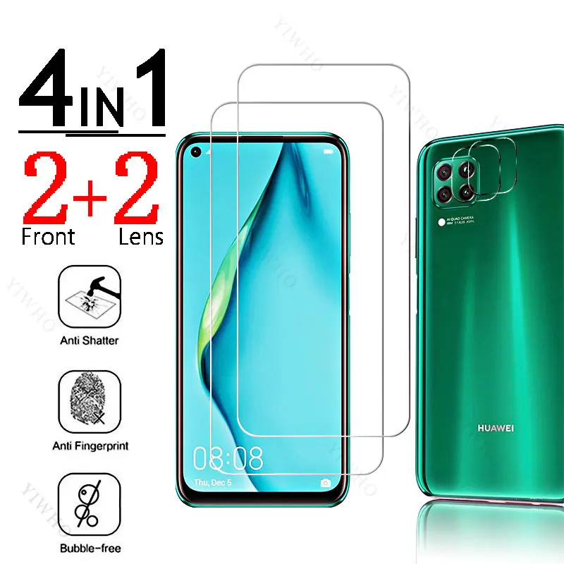 6IN1 Full Cover Glass for Huawei P40 Lite Fingerprint Unlock for Huawei P 40 6.4