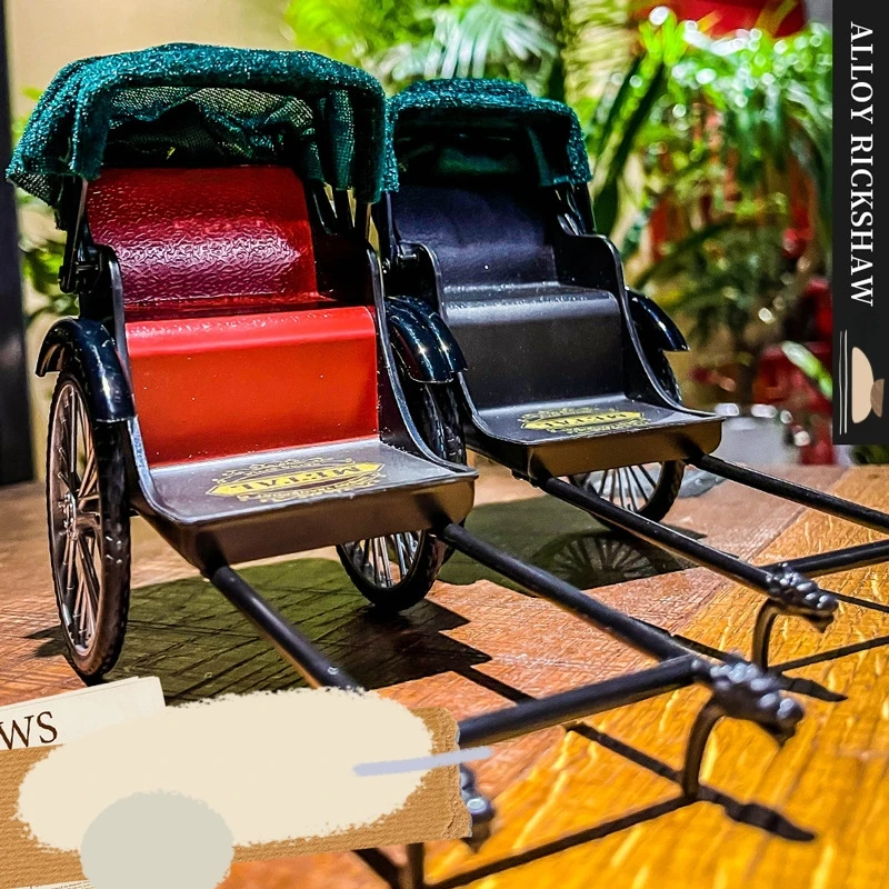 

Antique bicycle old rickshaw model old retro exhibits collectibles desktop decoration tricycle, birthday surprise gift