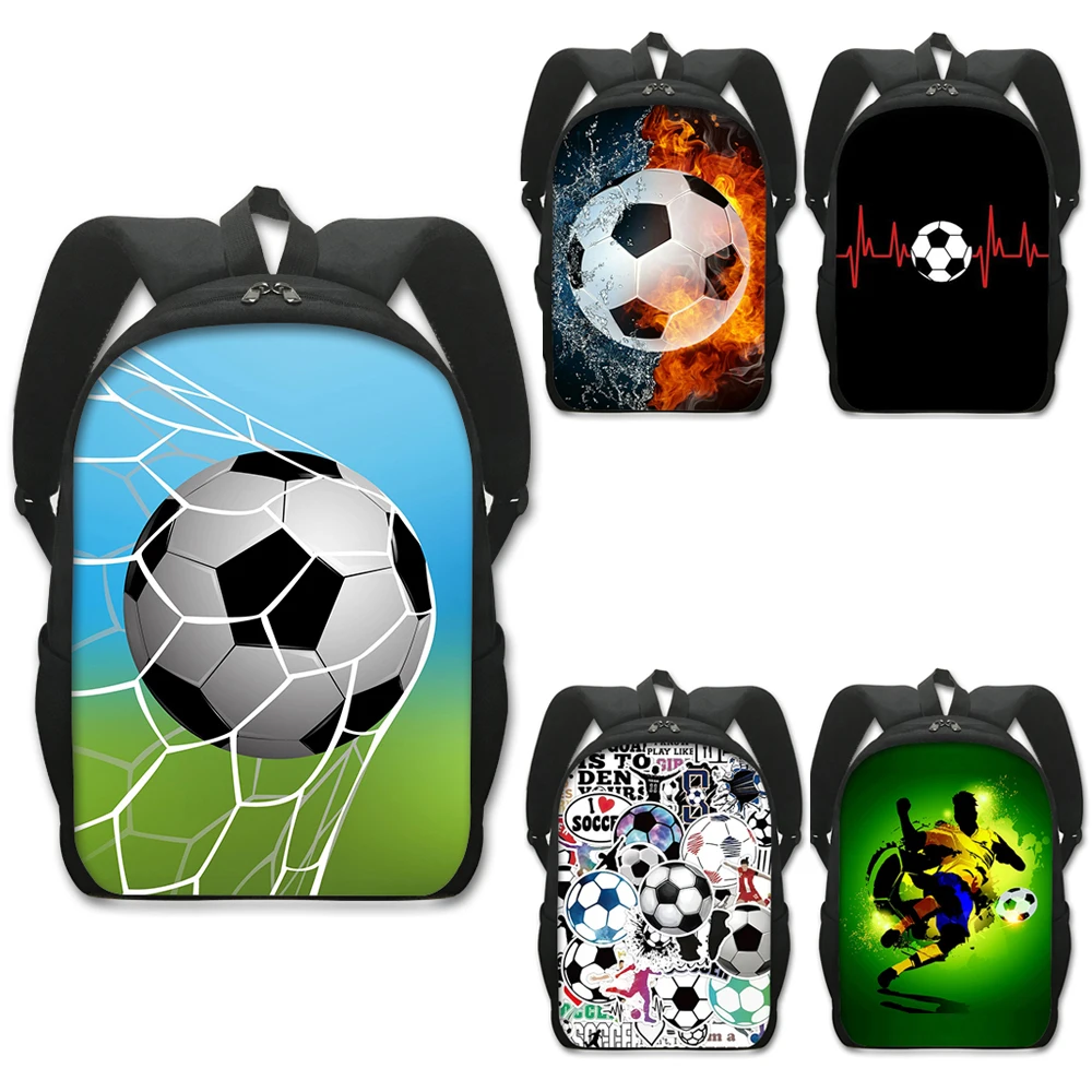 

Football Soccer Print Backpack for Teenager Boys Children School Bags Men Canvas Shoulder Bags Outdoor Rucksack Laptop Backpacks