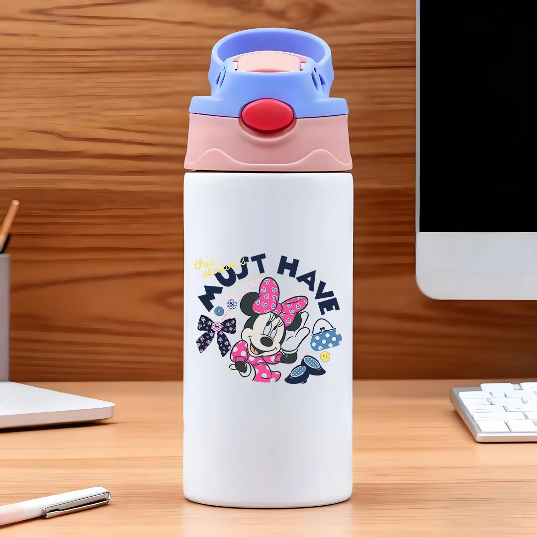 

Disney Minnie Mouse cartoon design this seasons musthave blue and white polka dot bag flower ribbon star and small