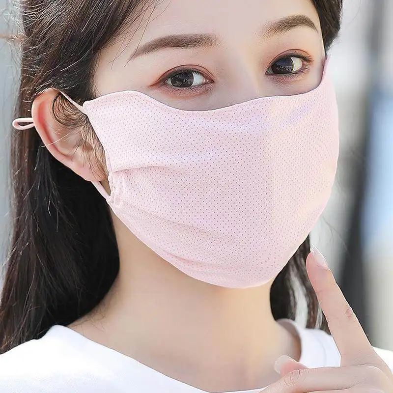 

High Aesthetic Value Pure Cotton Sun Protection Face Mask Women's Summer Breathable Cycling Windproof Eye Protection Car Cove...