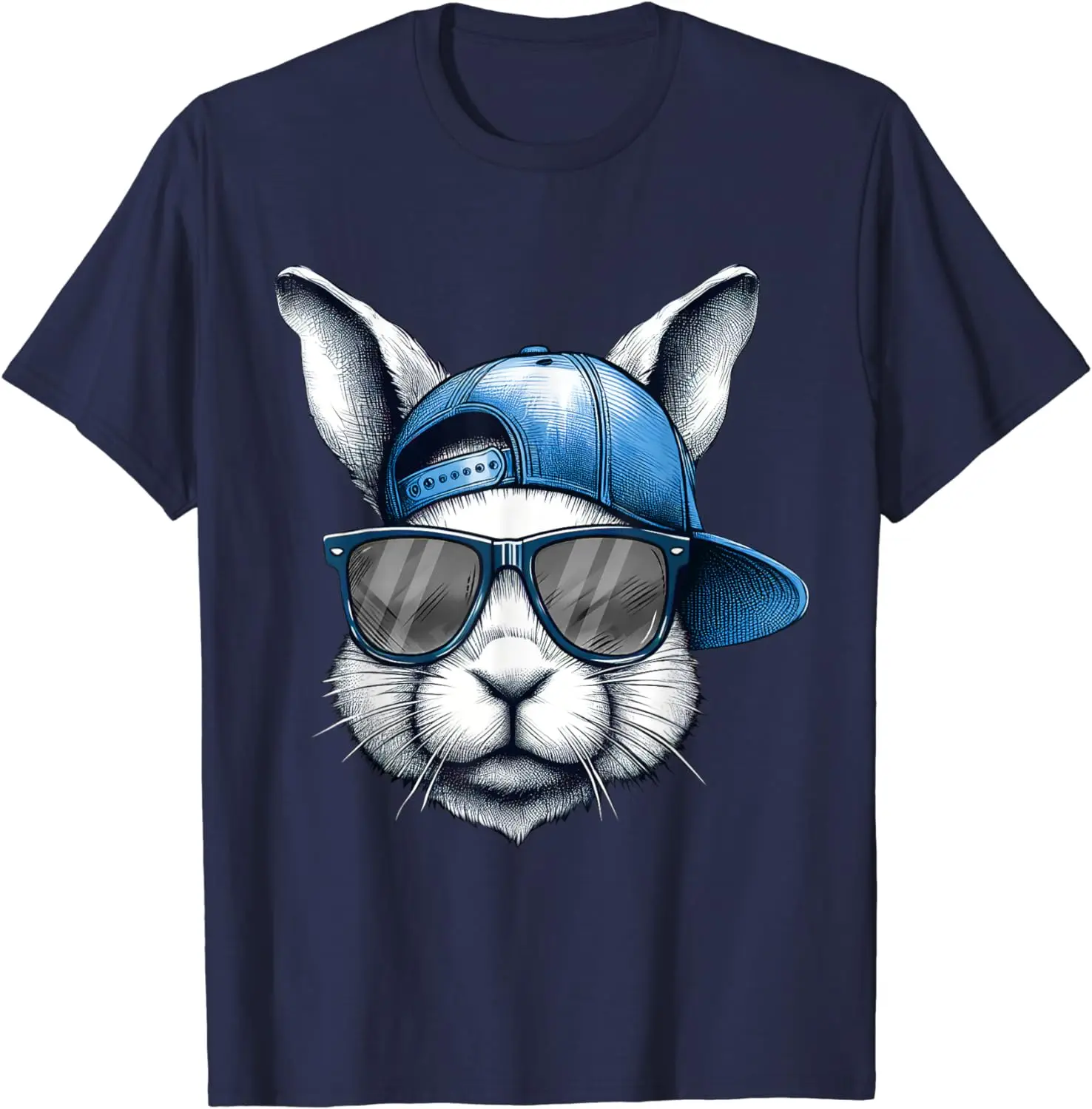 2024 Summer New Cool Bunny Faces Happy Easter Shirts for Boys T-shirts