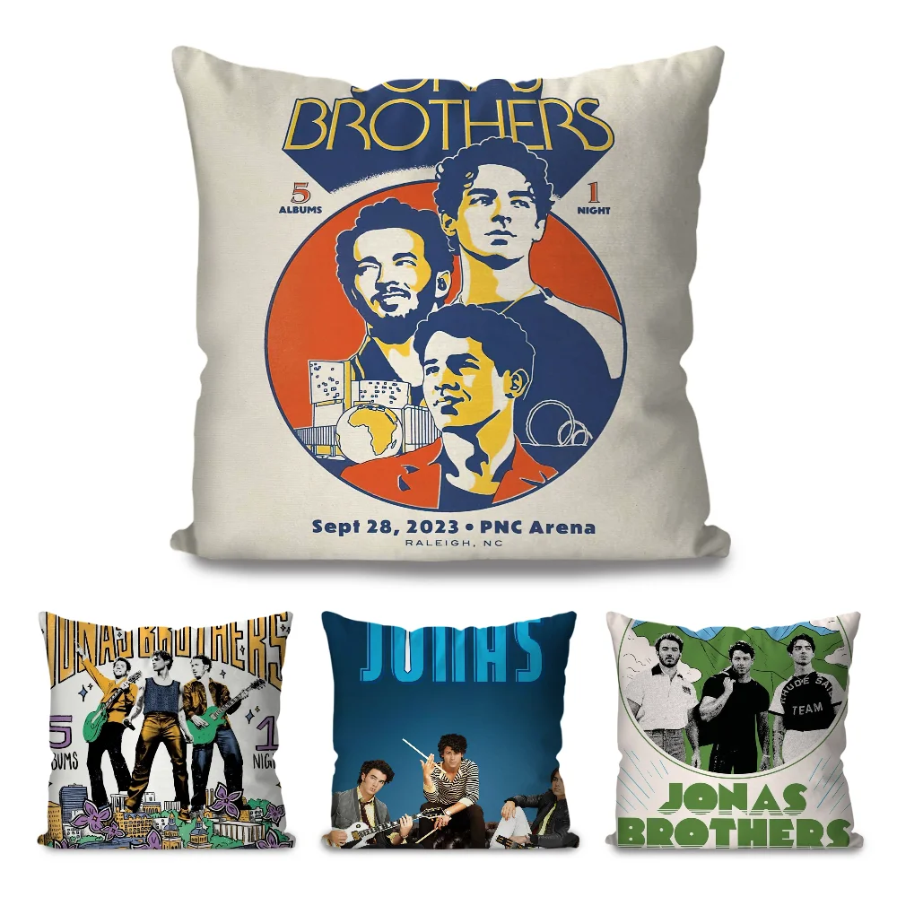 

Band J-JONAS B-BROTHERS Pillow Case Square Pillow Bedroom Sofa Leisure Comfort Cushion Car Living Room Home Decoration 40X40