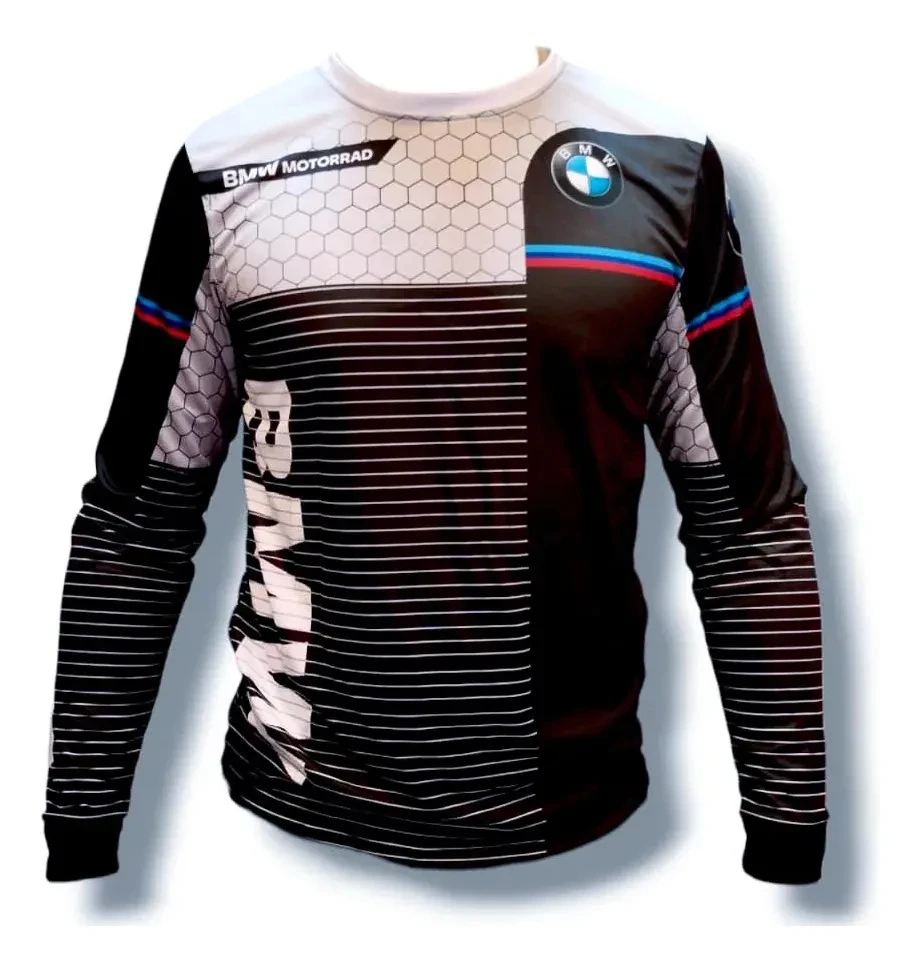 Camiseta BMW de verano BMW Gs One World Riding Jersey, camiseta de manga larga para hombre, camiseta de Moto transpirable de secado rápido que absorbe el sudor