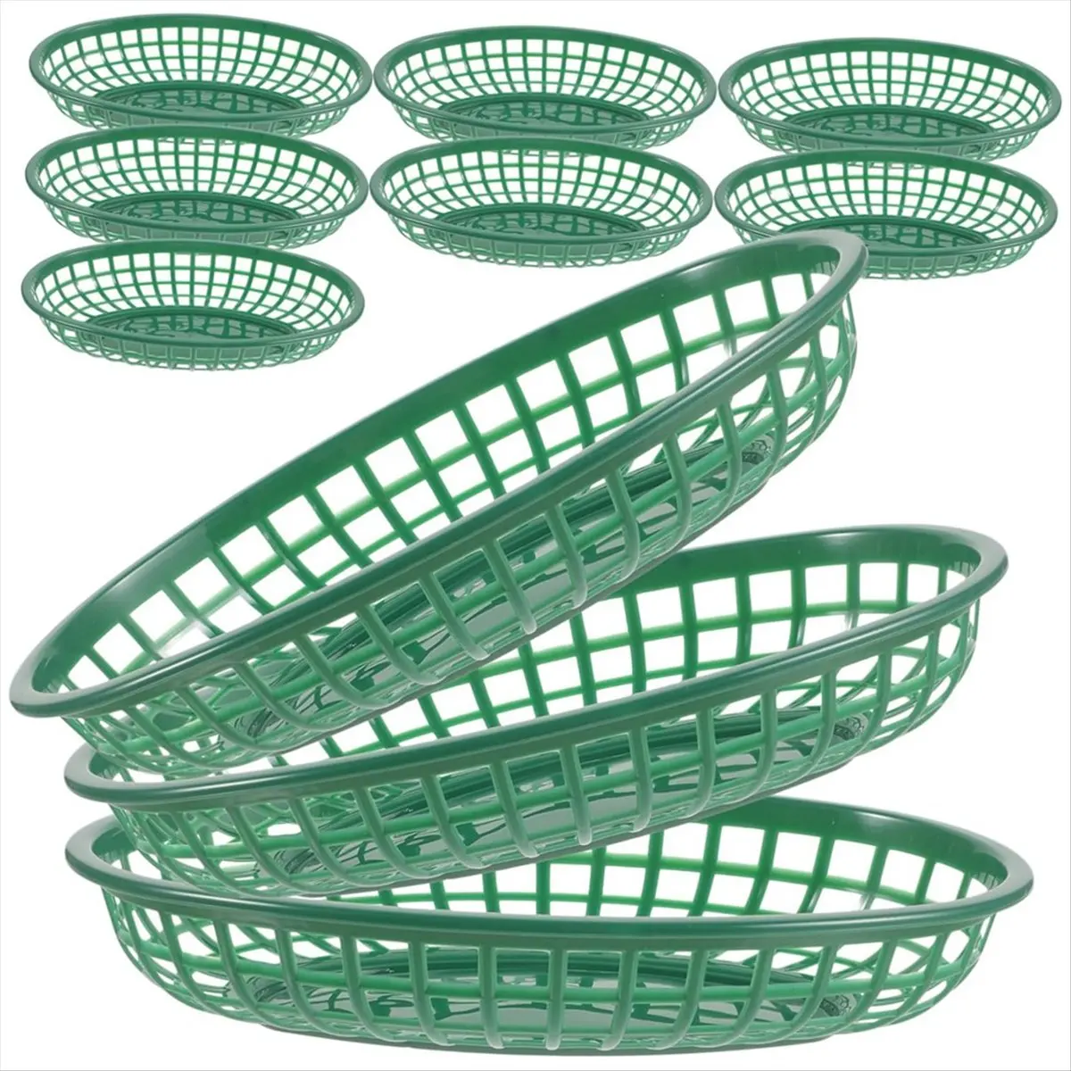 ABFW 10Pcs Plastic Food Storage Baskets Snack Serving Containers for Fruits Food Use