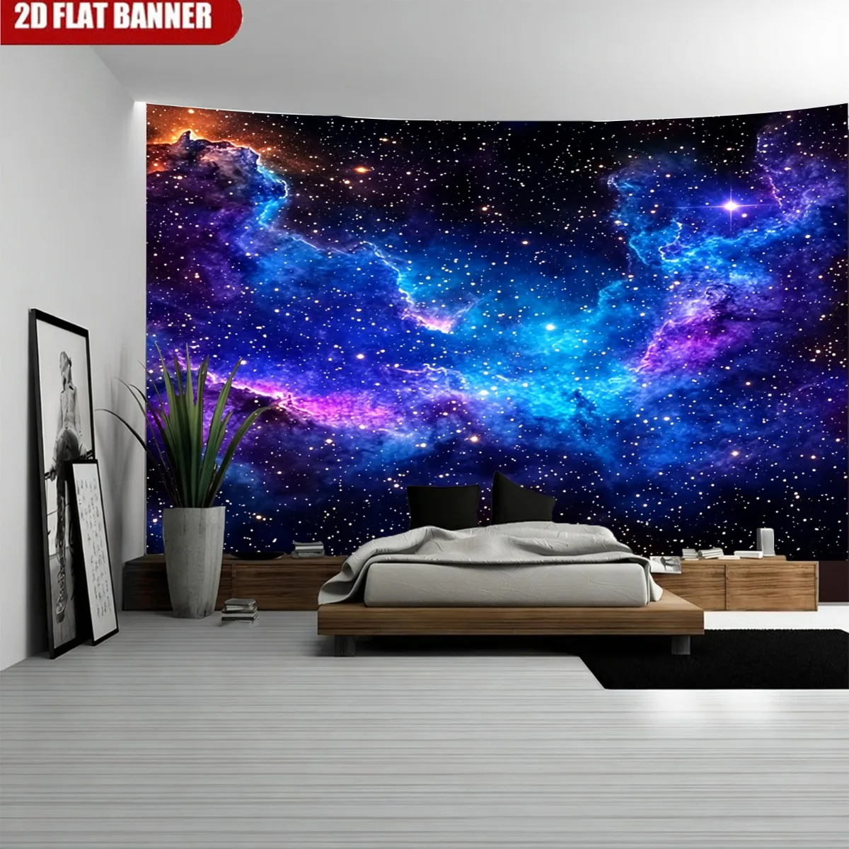 Premium Galaxy Nebula Tapestry Wall Decor Cosmic Space Art Print Poster Bedroom Living Room Astronaut Aesthetic Wall Hanging