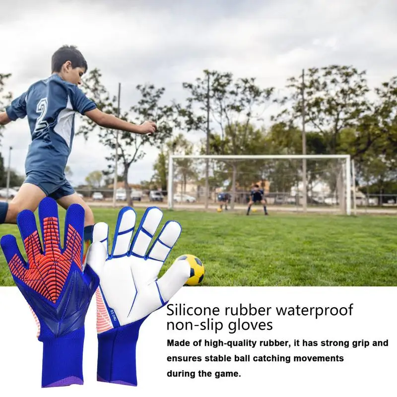 Professional Adult Children Outdoor Football Handguard Sports Gloves Goalkeeper Non-Slip Wear-Resistant Football Training Gloves