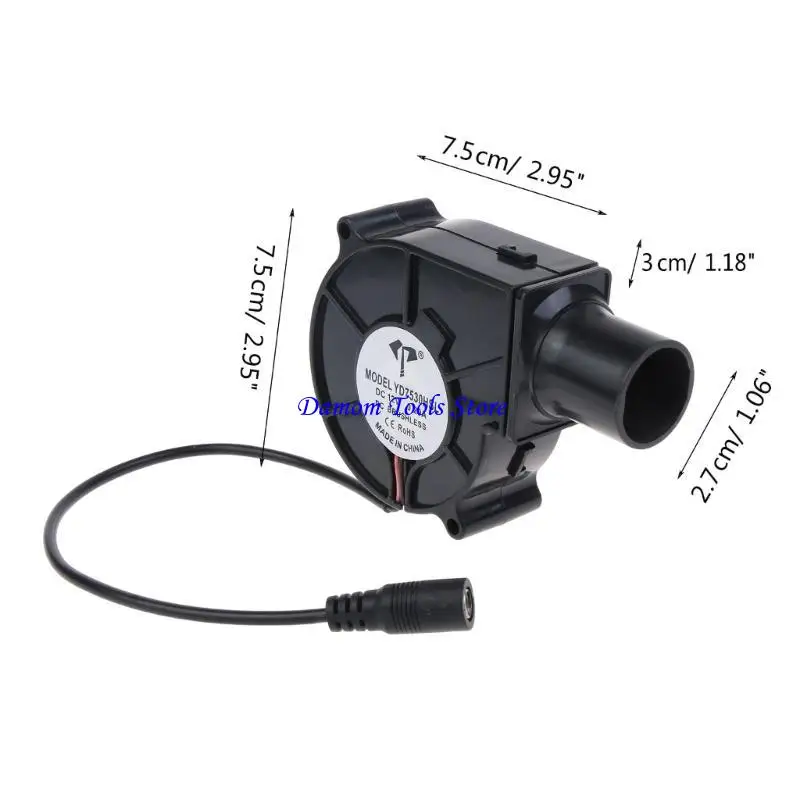 57BE BBQ Fan Cooking Camping Blower Starter 12V 0.2a Stove Fans High Air Compans 3700 دورة في الدقيقة DC12V 0.2A