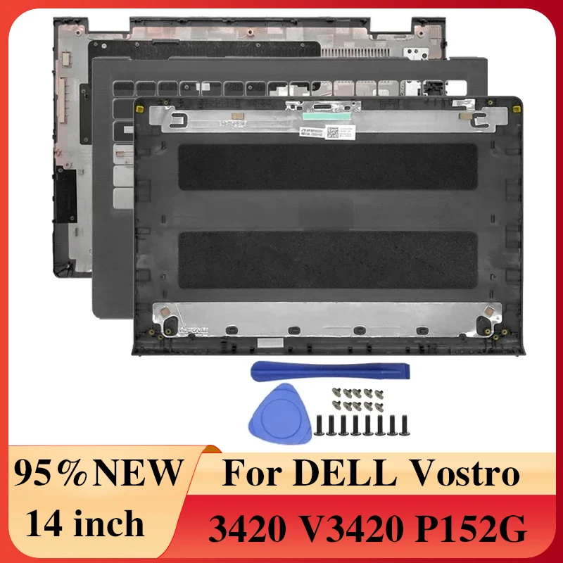 

95% новый чехол для ноутбука, задняя крышка ЖК-дисплея/подставка для рук/нижняя часть корпуса для ноутбука DELL Vostro 3420 V3420 P152G, аксессуары для ноутбуков