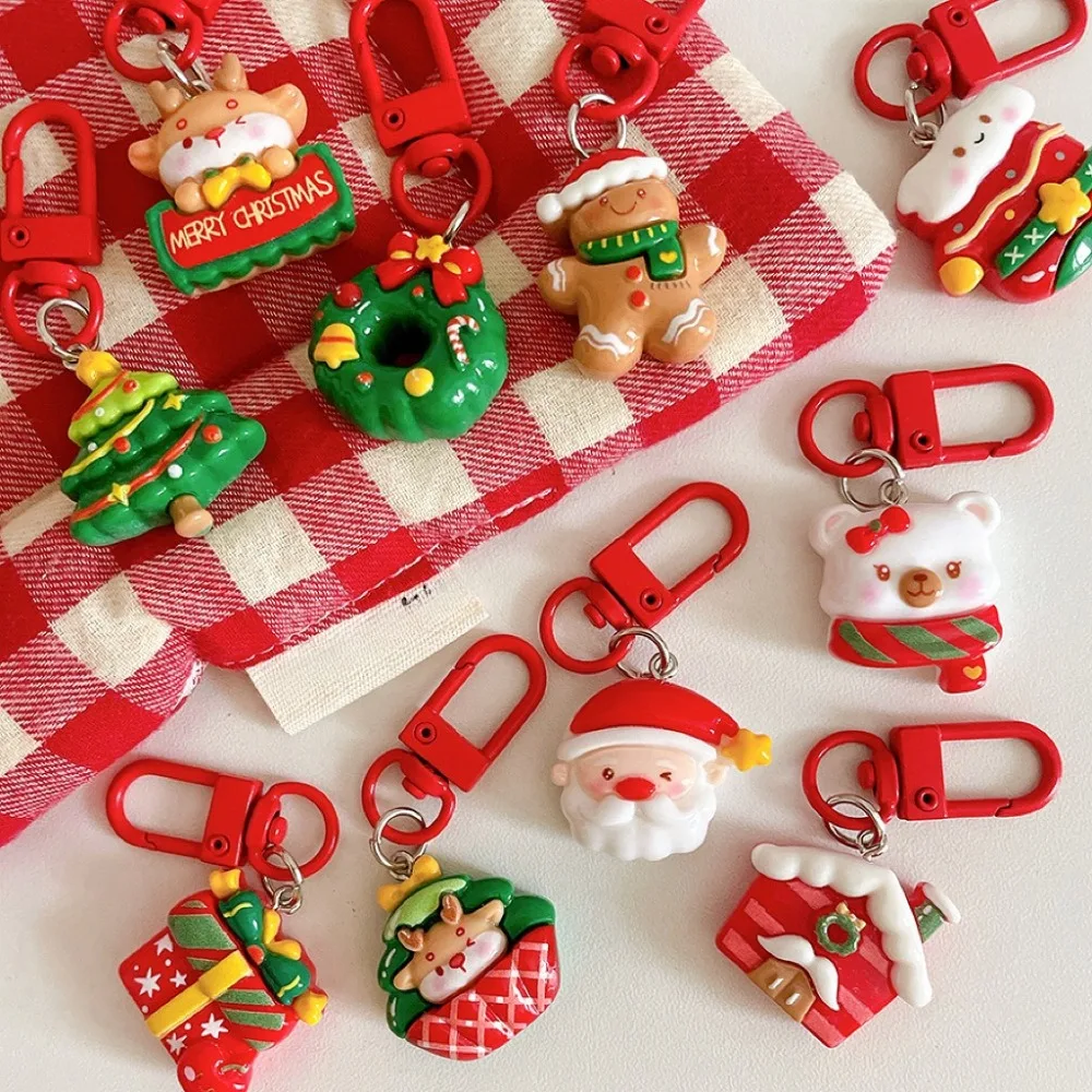 10-50 Stück Weihnachtsthema-Harz-Schlüsselanhänger, Weihnachts-, Neujahrs-, Geburtstags-, Karnevals- und Partygeschenk, Geschenktütenfüller, Souvenir – Detail 3