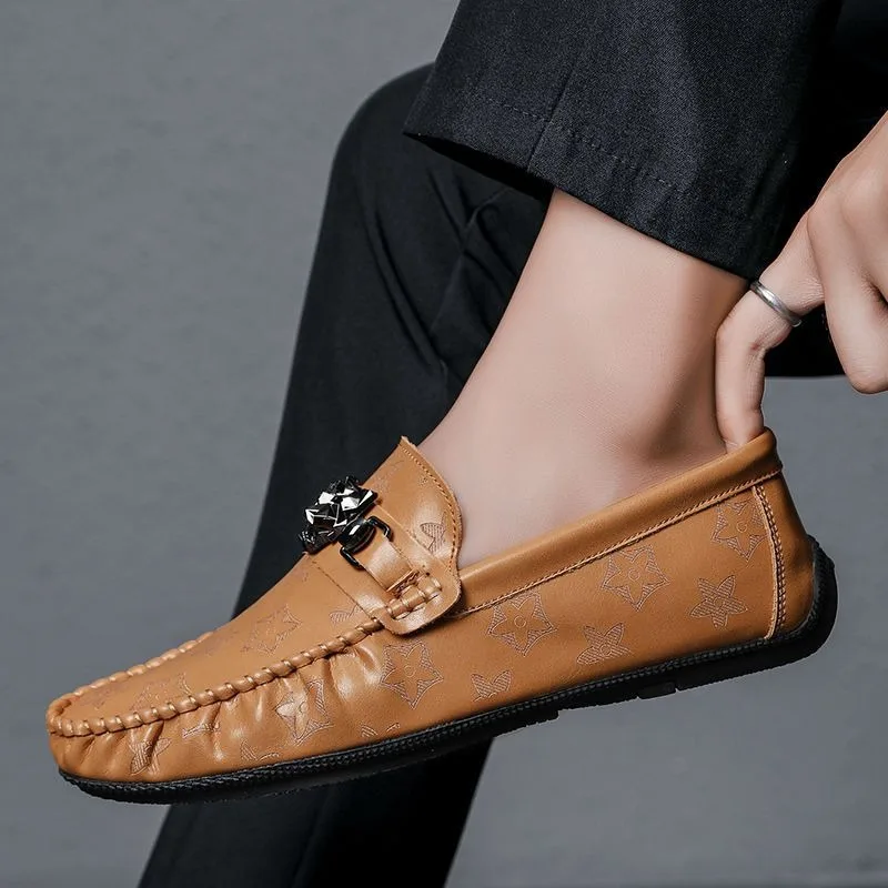 designer loafers shoes for man PU leather man dress slip on shoes driving party casual shoes mocassin homme