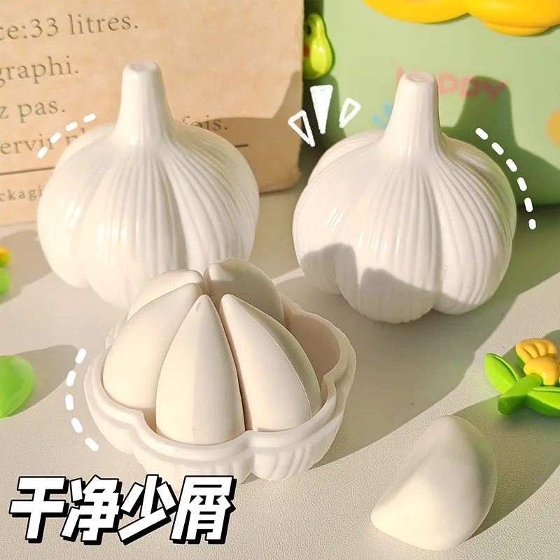 Simulation Garlic Eraser Creative Garlic Shape Eraser Student Stationery Funny Garlic Eraser Office Supplies