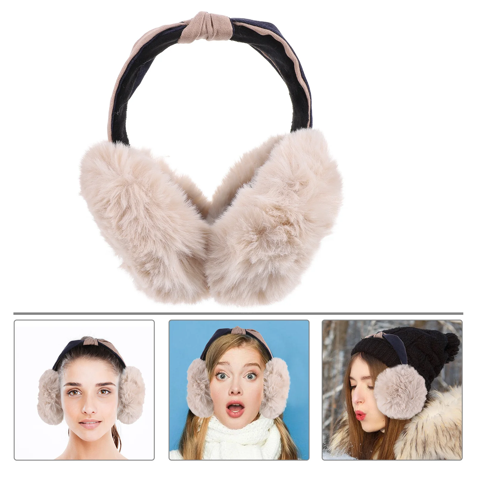 غطاء للأذنين فروي يفشل للشتاء النساء الرجال عقال غطاء دافئ الأذن يفشل في الهواء الطلق المشي لمسافات طويلة التزلج الأذن دفئا هدية