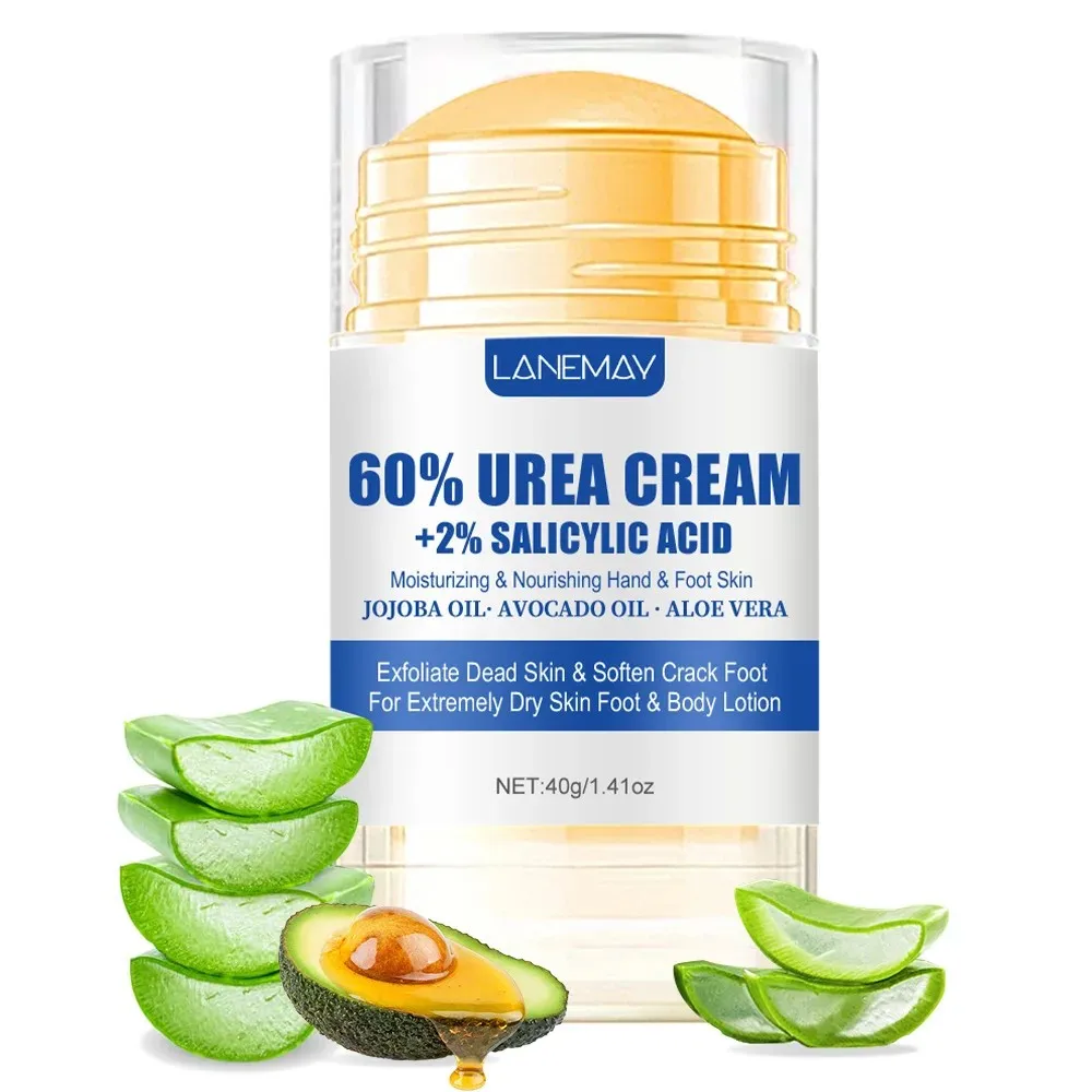 40g Ultra-idratante 60% Urea crema per i piedi Aloe Vera per ammorbidire i piedi screpolati secchi-esfoliazione delicata soluzione quotidiana per la cura dei piedi