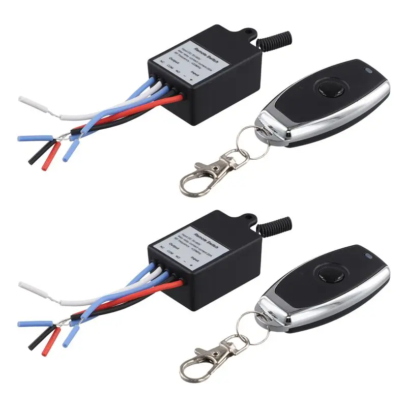 T36C 433Mhz Universal Wireless Remote Control Switch DC 12V 24V 1CH Relay Receiver Module With 1 Channel Remote Transmitter