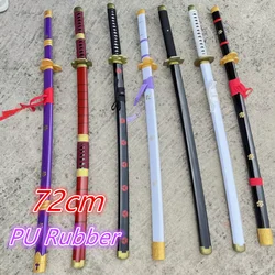 72 cm Anime Cosplay Roronoa Zoro Katana Zwaard PU Qiu Shui Zwaard Rollenspel Aki Mizu Samurai Props Party jongen Geschenken model