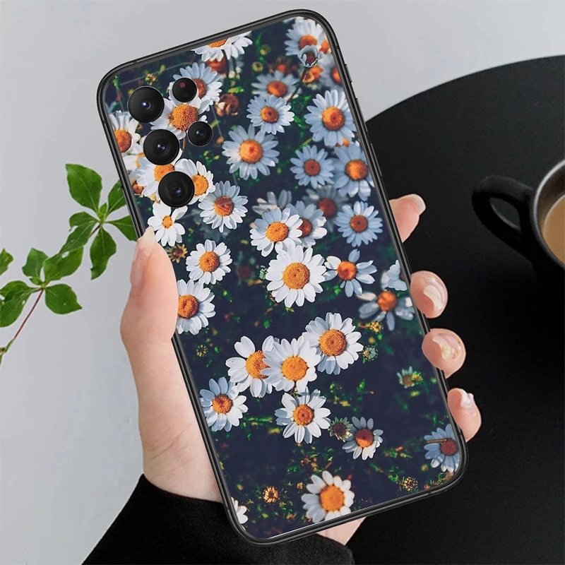 

Flower Daisy Phone Case For Samsung S26 S25 S24 S23 S22 Ultra S23 S22 S25 Plus S24 FE S26Edge