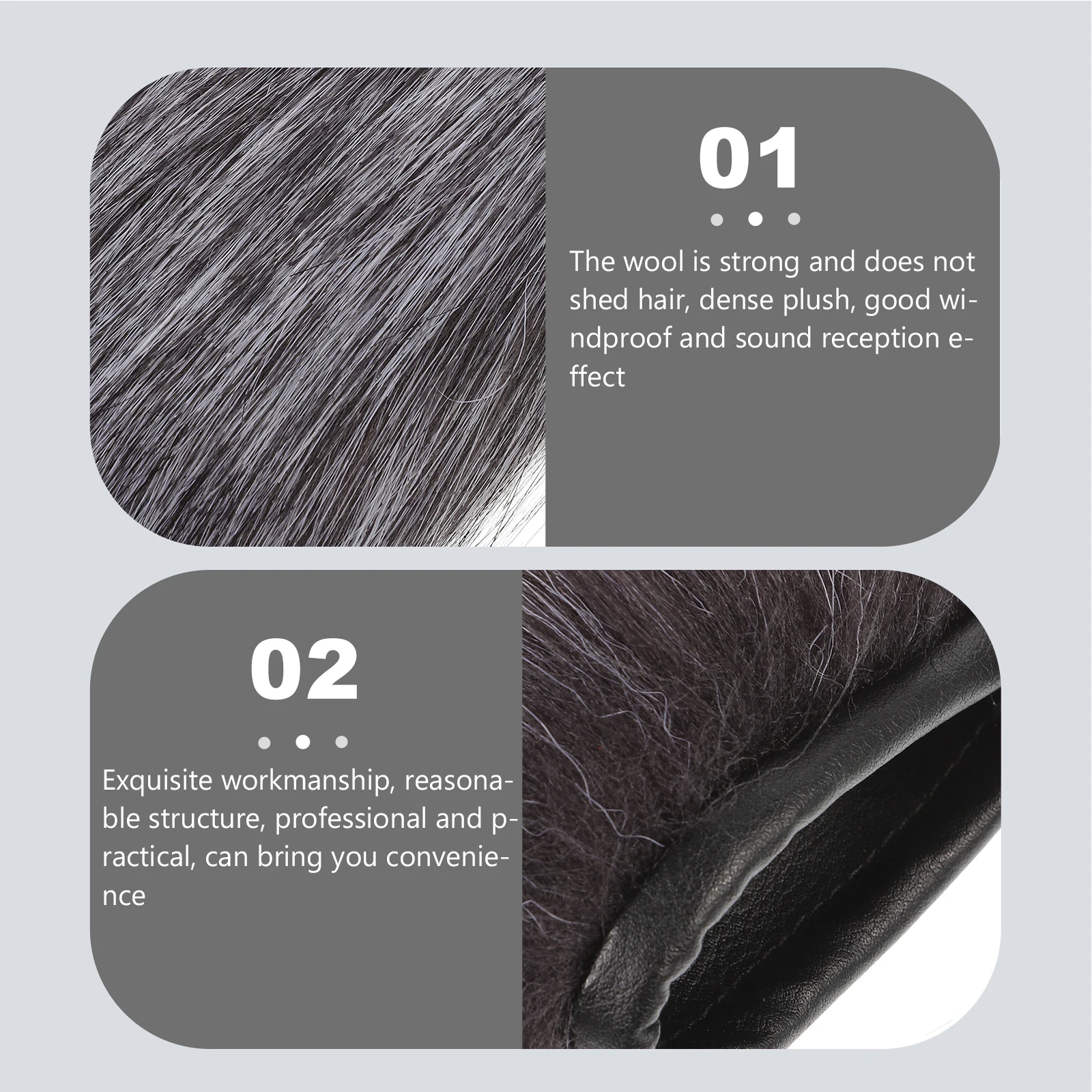 

15Cm Microphone Wind Cover Pop Filter Windscreen Muff Cover Mic Recording Accessory Dense Windproof Outdoor Film Shooting Micro