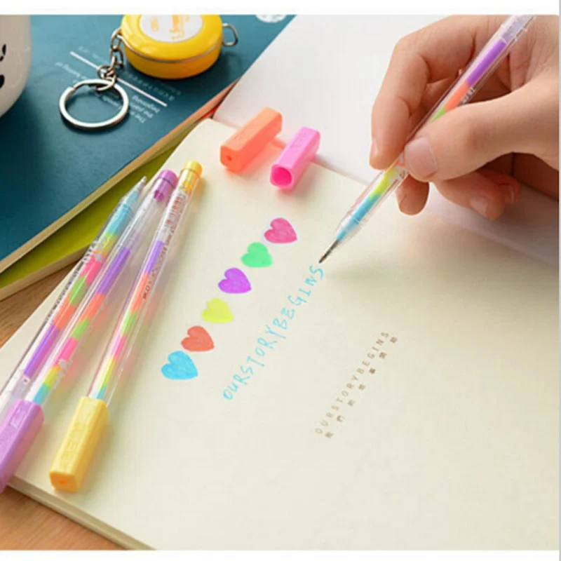 3pcs/set Cute Kawaii Water Color Chalk Paint Gel Pen for Kids Diary Decoration Scrapbooking Korean Stationery Student