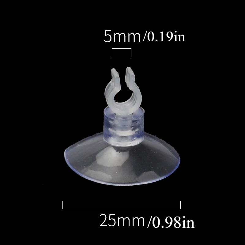 10 Stück Gummi-Aquarium-Saugnapfhalterungen für Luftschlauch, Schlauch und Pumpe – Detail 3