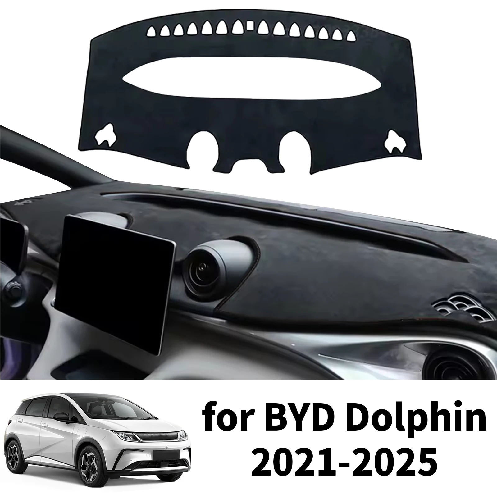 

for 2021 2022 2023 2024 2025 BYD Dolphin Non-Slip Accessoriesr Dash Mat Dashmat Sunshade Protective Carpet Dashboard Pad Cover