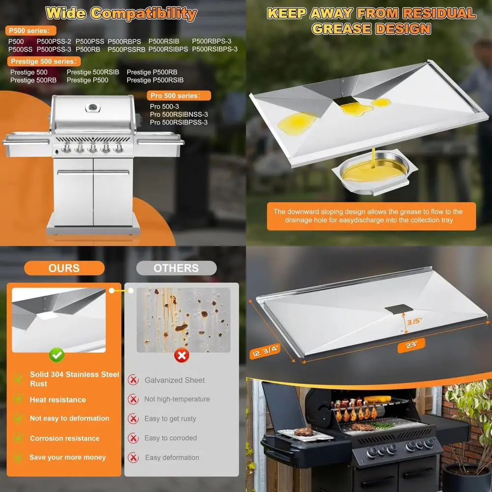 

Napoleon Prestige 500 Series Grill Drip Tray, 23 x 12.75 Grease Pan Replacement