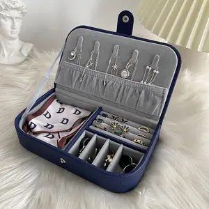 Chenille -Schmuckschatulle mit tragbarem Schmuck Organizer, Reisetasche, Lederaufbewahrung, Joyero Joyero -Ausstellungsschachtel, 2024 8 Hauptverkaufskupplung machen 250 - №2