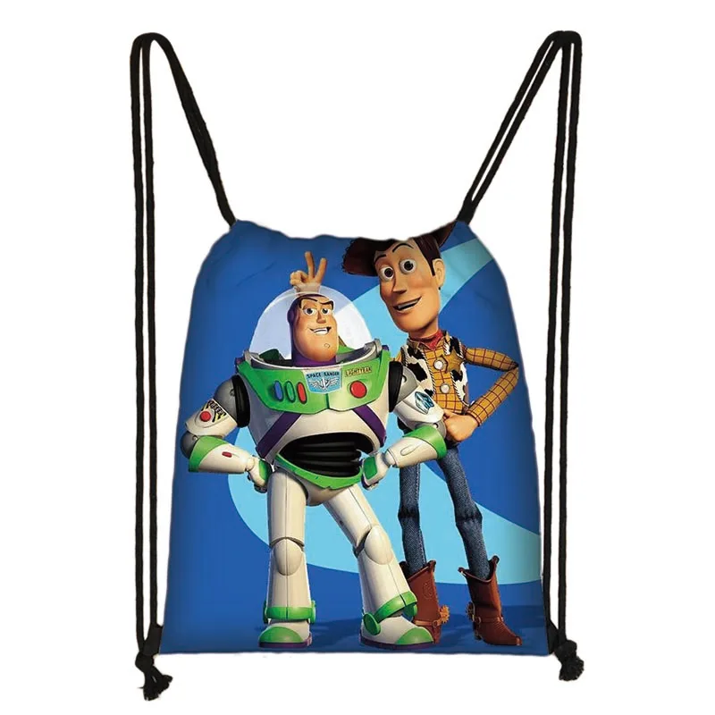 Disney Toy Story Woody Buzz Lightyear borsa Casual quotidiana ragazzi ragazze zaino borse con coulisse borsa portaoggetti Shopping borse da spiaggia