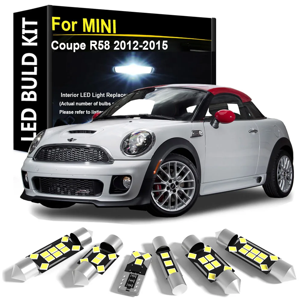 

Car Interior Light LED 5Pcs For MINI Coupe R58 2012 2013 2014 2015 Map Dome Glove Box Trunk Light Accessories Canbus No Error
