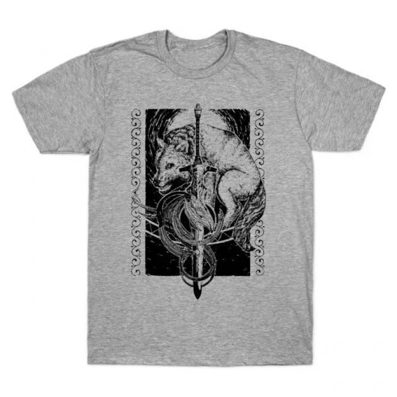 Sif the Great Grey Wolf Abyss Walker Knight Gift T-shirt 0617 Dark Souls Graphic clothes Retro Bloodborne Game All size S-6XL
