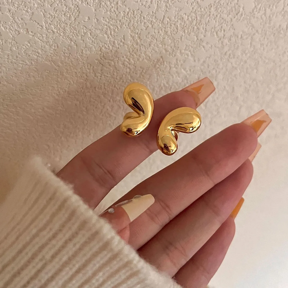 Stainless Steel PVD 18K Gold Plated Tarnish Waterproof Wings Rings For Woman Jewelry Wholesale INS