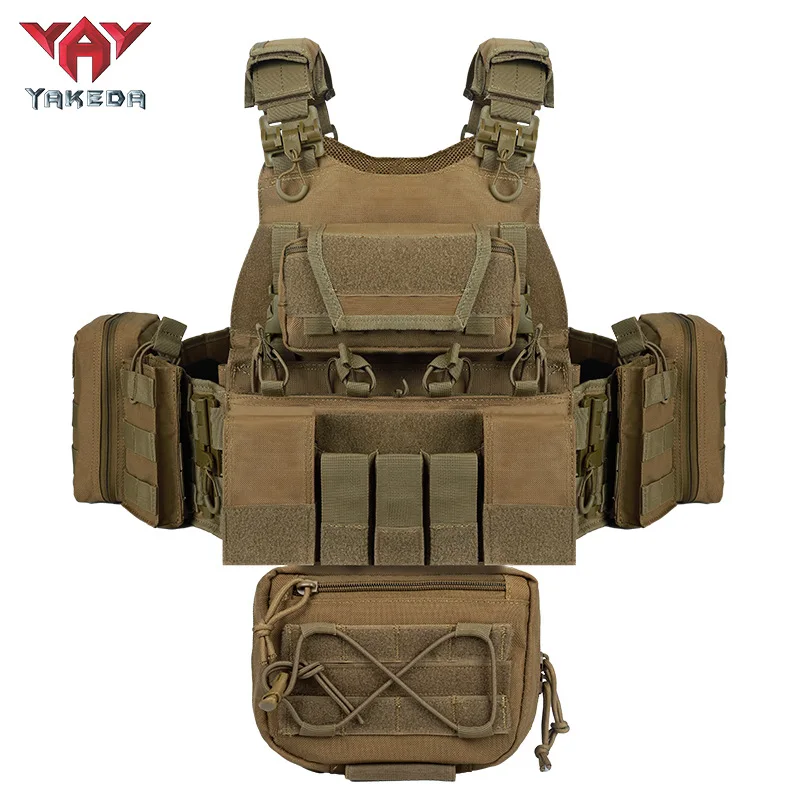 YAKEDA Tactical Vest Quick-release Outdoor Suit Supplies Training Vest Breathable Wear-resistant Multifunctional CS Hunting Vest