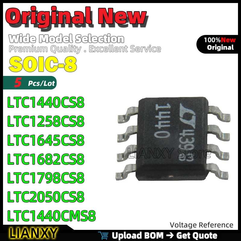 5pcs SOIC-8 LTC1440CS8 LTC1258CS8 LTC1645CS8 LTC1682CS8 LTC1798CS8 LTC2050CS8 LTC1440CMS8 LTC1440IMS8 Voltage Reference New