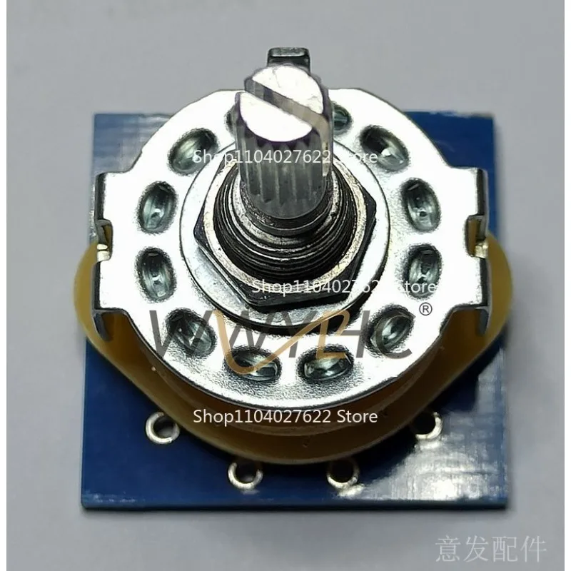 Suitable for power amplifier signal selection switch board, audio source, rotary switching band switch board 4 knives 3 segments