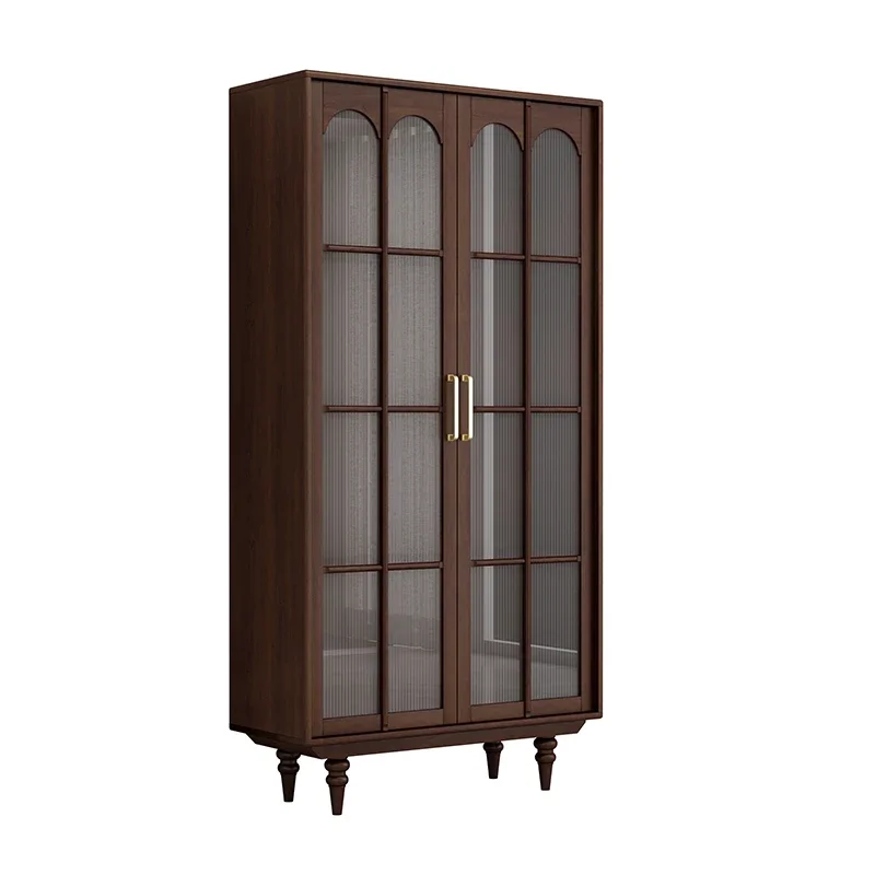 

Floor Study Furniture Bookcase Combination Double Door Locker Shelf with Glass Door