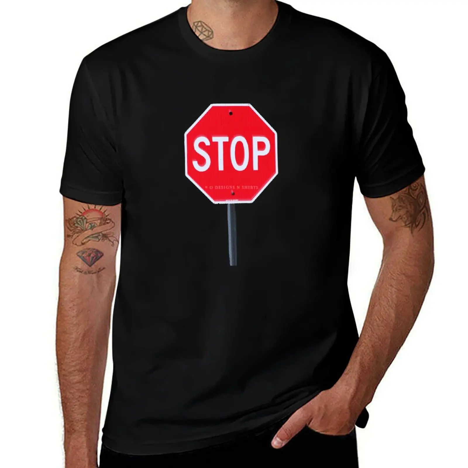 

Sign Stop T-Shirt High Elasticity Sports Tee Shirt