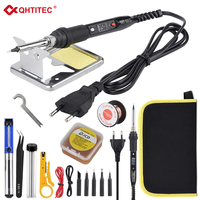 80W Electric Soldering Iron Kit Temperature Adjustable 220V 110V Welding Tools Set Soldering Flux Soldering Tips Rework Station