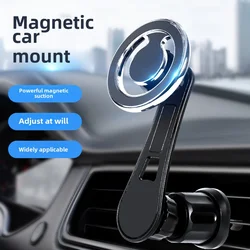 Magnetic Car Phone Holder Stand Universal Mount for iPhone 15/14/13 Samsung Support Bracket GPS Compatible with MacSafe