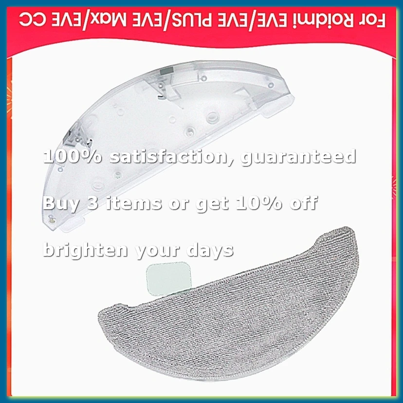 For Eve/Eve Plus/Eve Max/Eve CC Vacuum Microfiber Pads Mop Bracket Replacement Kit Efficient Floor Cleaning
