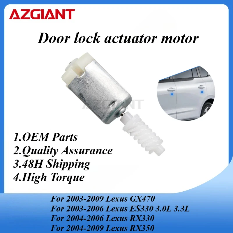 AZGIANT BN673409 Car door lock actuator motor for GX470/RX330/RX350/RX400H Brand new high quality executive carbon brush OEM