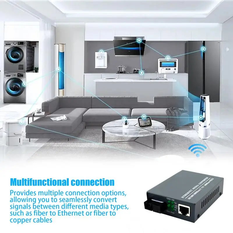 

Single Mode Fiber Optic Converter Gigabit Fast Ethernet Speed Single Mode Converter Fiber Media Converter LC Transceiver Module
