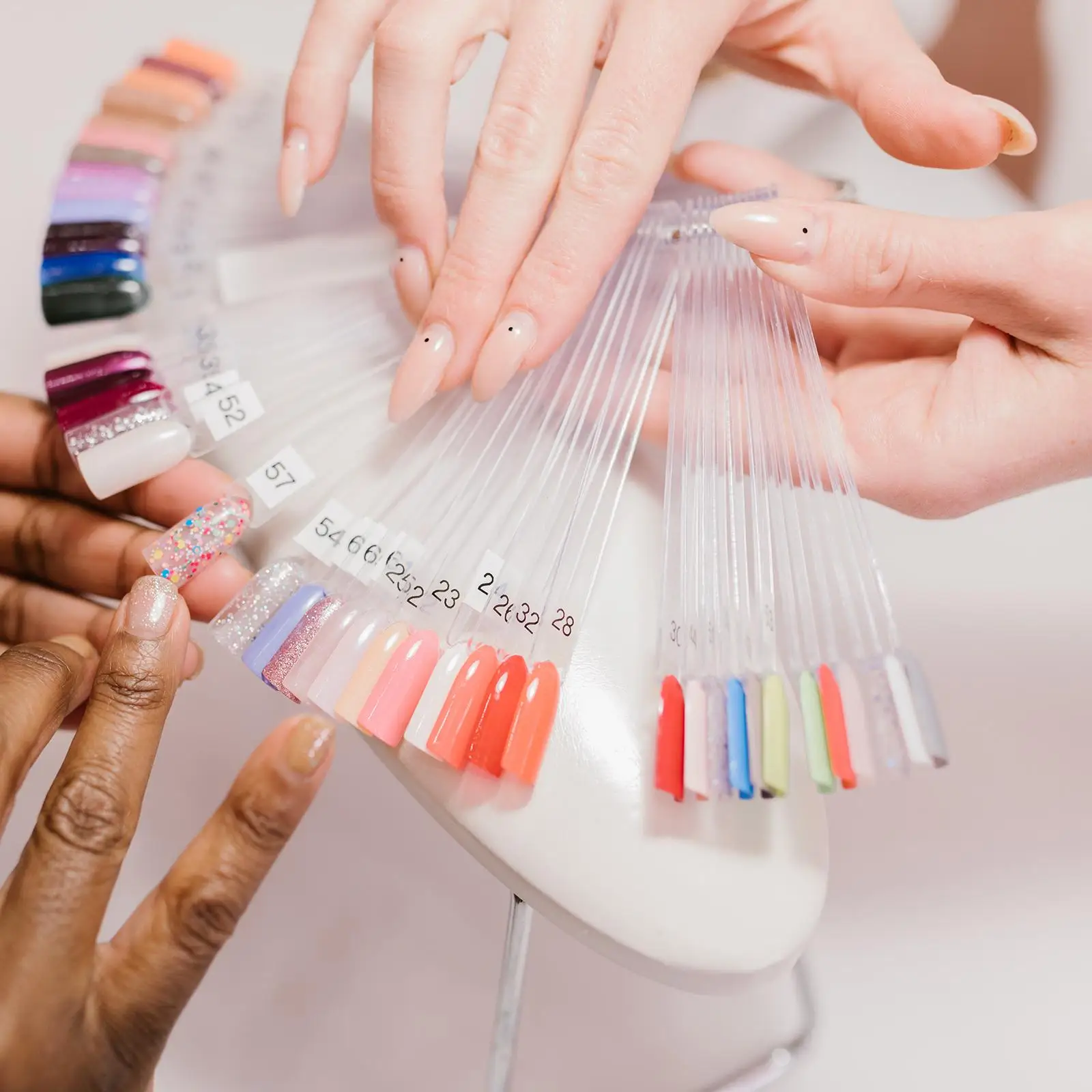 200 Stück Nagel-Display-Farbkarte-Aufkleber für Nägel, Salon, Nagelgeschäft, Zuhause, Nagel, Nageltechnik