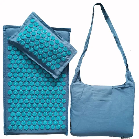 Linen Spike Massage Mat with Bag