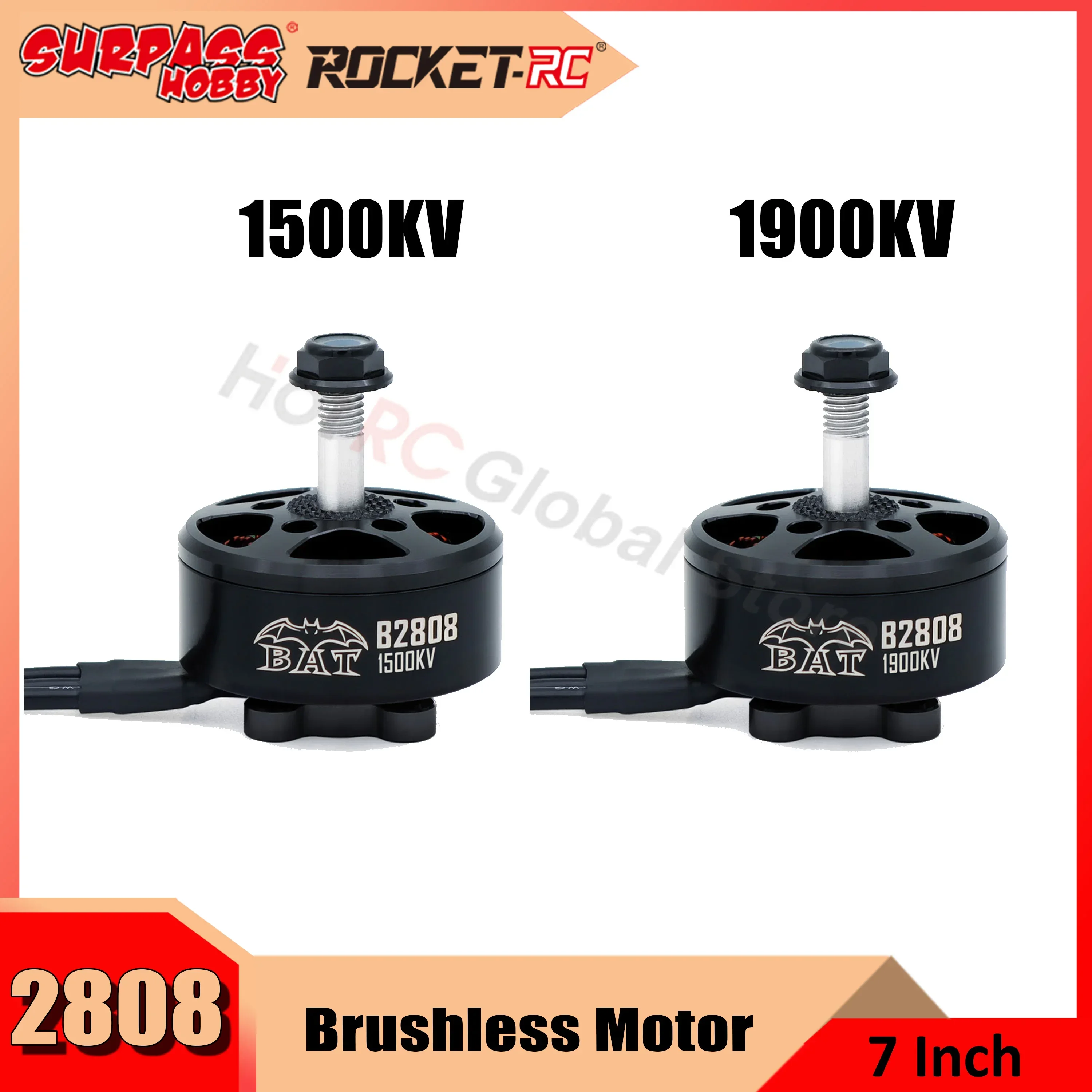 

Surpass Hobby 2808 1500KV 1900KV 3-6S Outrunner Brushless Motor for FPV Racing Drones RC Plane Multicopter 7Inch Parts