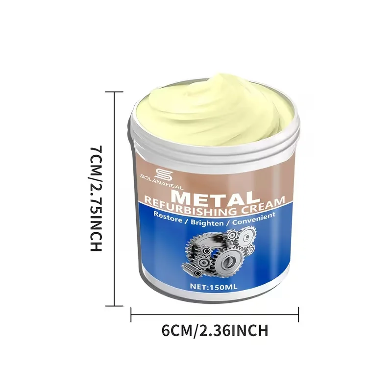 Professional Metal Polishing Compound Heavy Duty Stainless Steel Aluminum Chrome Brass Restore Shine