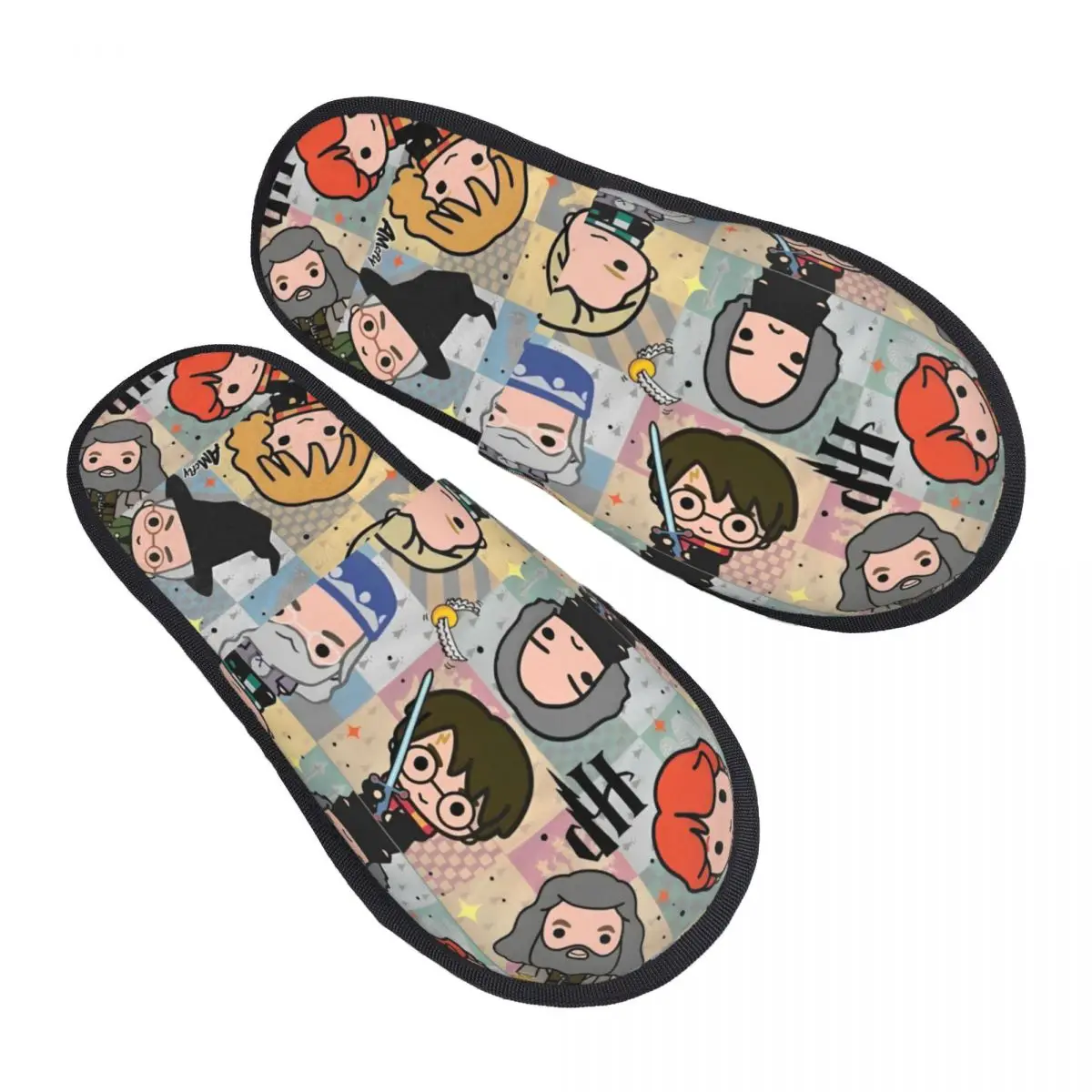 Harrys Potters Magic School Zapatillas de algodón Sala de estar Zapatillas de piel suaves para el hogar Diapositivas antideslizantes