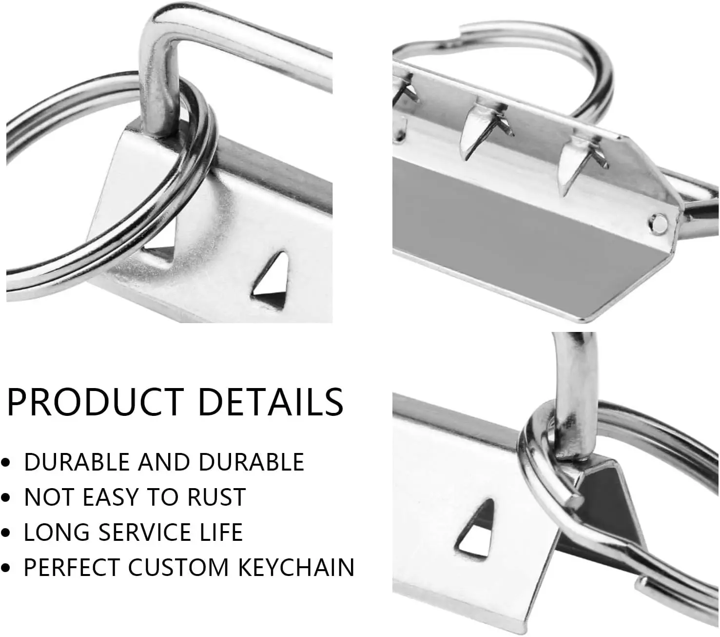Easy Assembly Keychain Kit Craft 3.2*1.2cm DIY Craft Kit Convenient Storage Customizable Keychains Easy Assembly