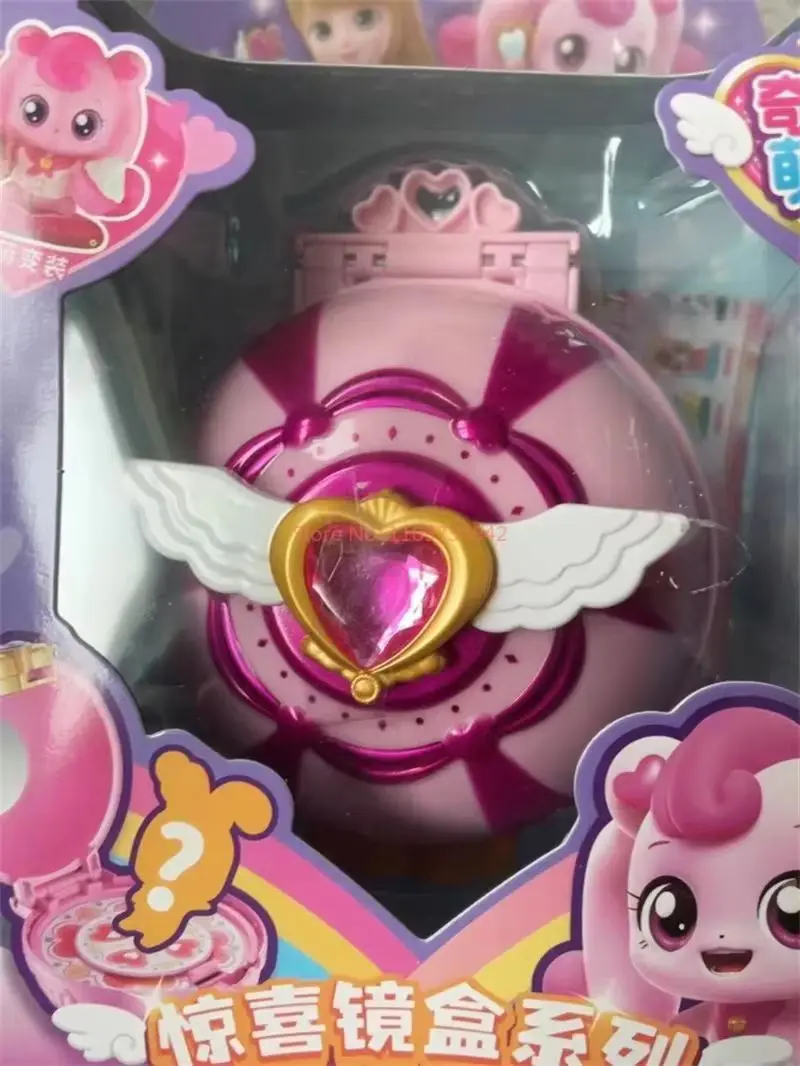 Genuine Catch Teenieping Anime Figures Toys Love Cute Doll Princess Sound And Light Mirror Box Set Series Magical Girl Doll