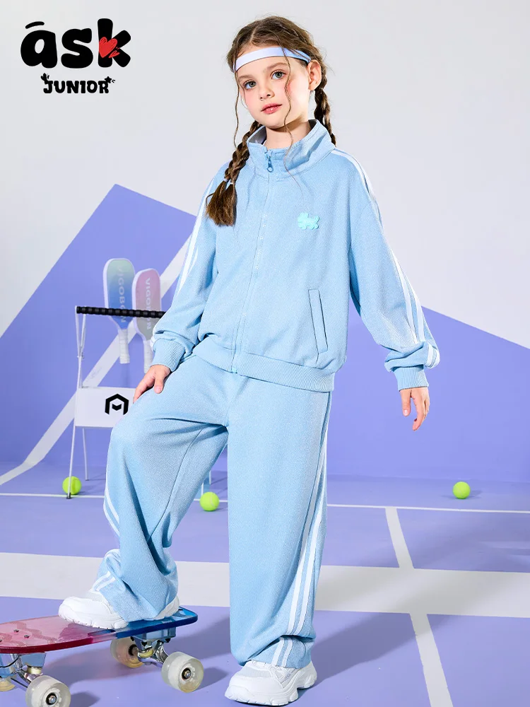 اسأل جونيور بنات الربيع سستة سترة سترة مستقيمة السراويل السراويل قطعتين مجموعة